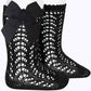 Condor Black Open Knit Bow Socks
