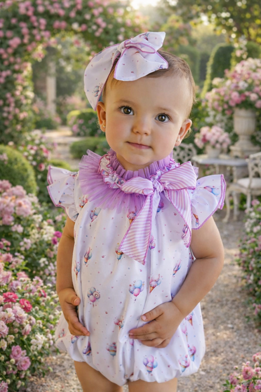 Lilac Balloon romper