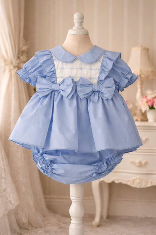 Blue Beau Dress & Knicker set