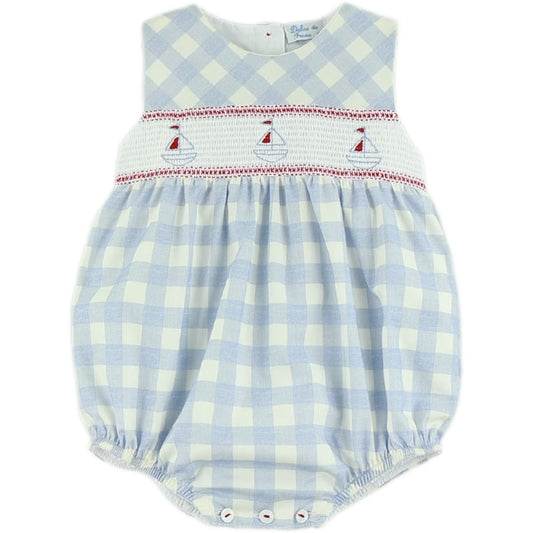 Sailor smocked romper