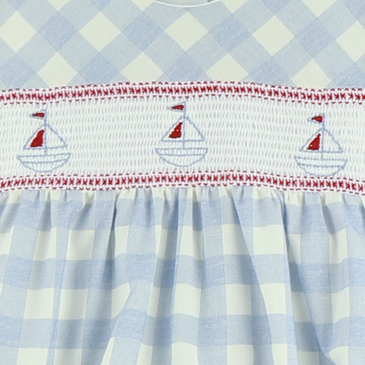 Sailor smocked romper