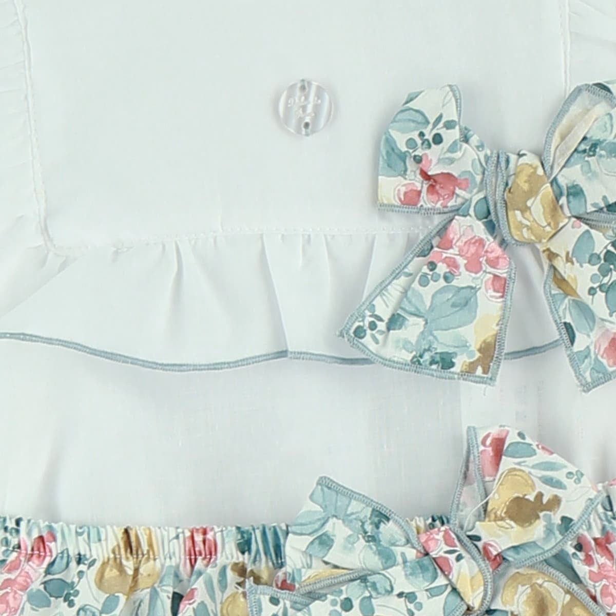 Azul en Flor Top & Bloomer set