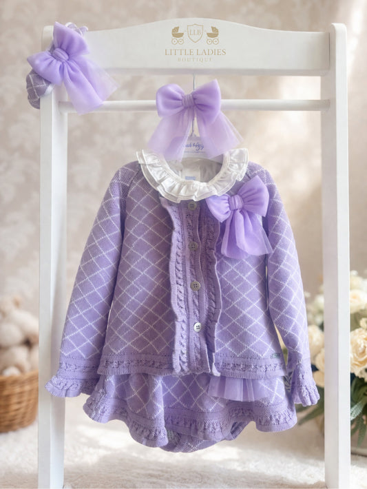 Rahigo Diamond Lilac 3 piece skorts set 24-48m
