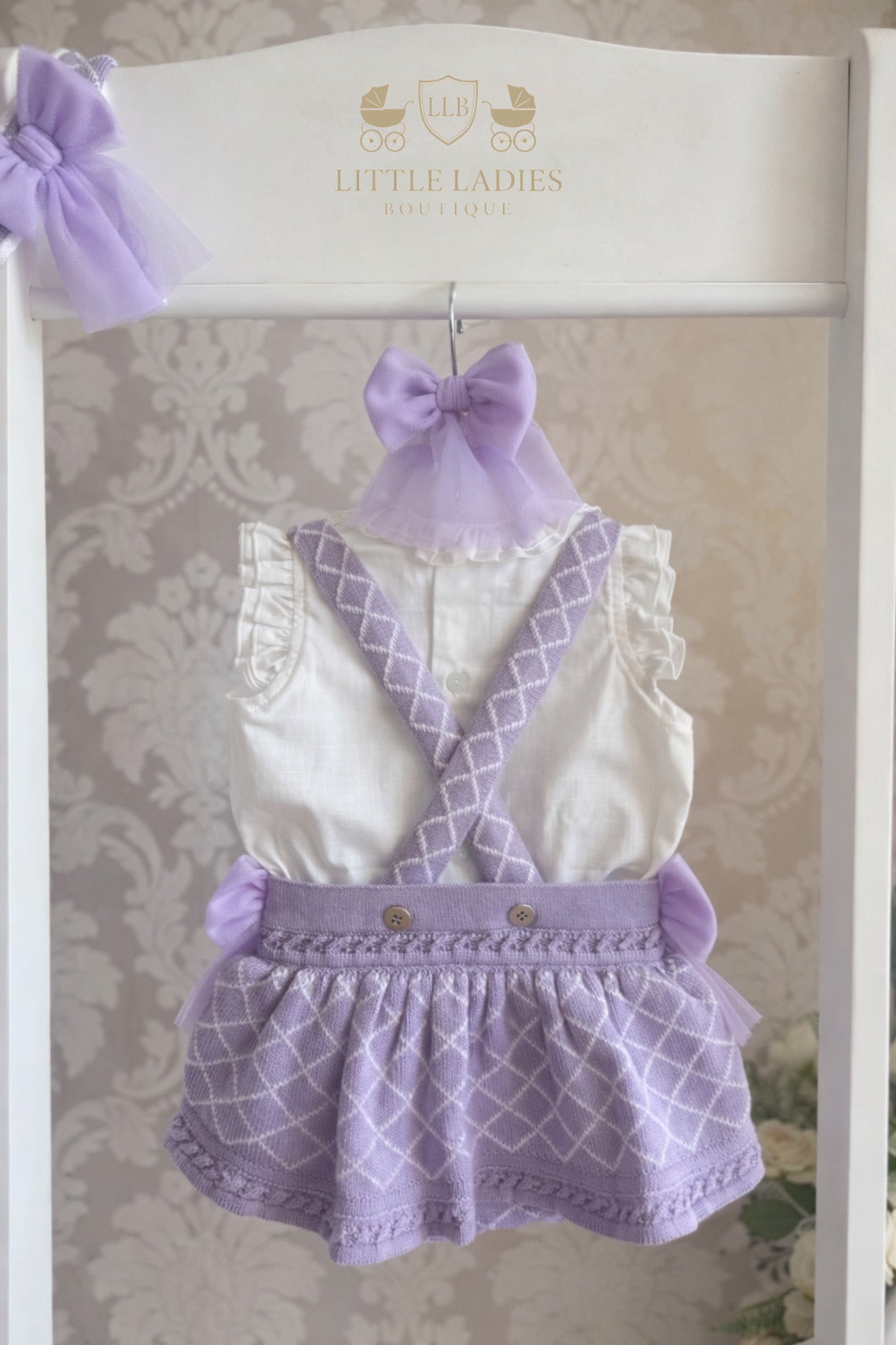 Rahigo Diamond Lilac Romper & Blouse set 3m-36m