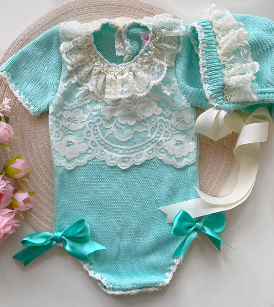 Ela Aqua knitted set