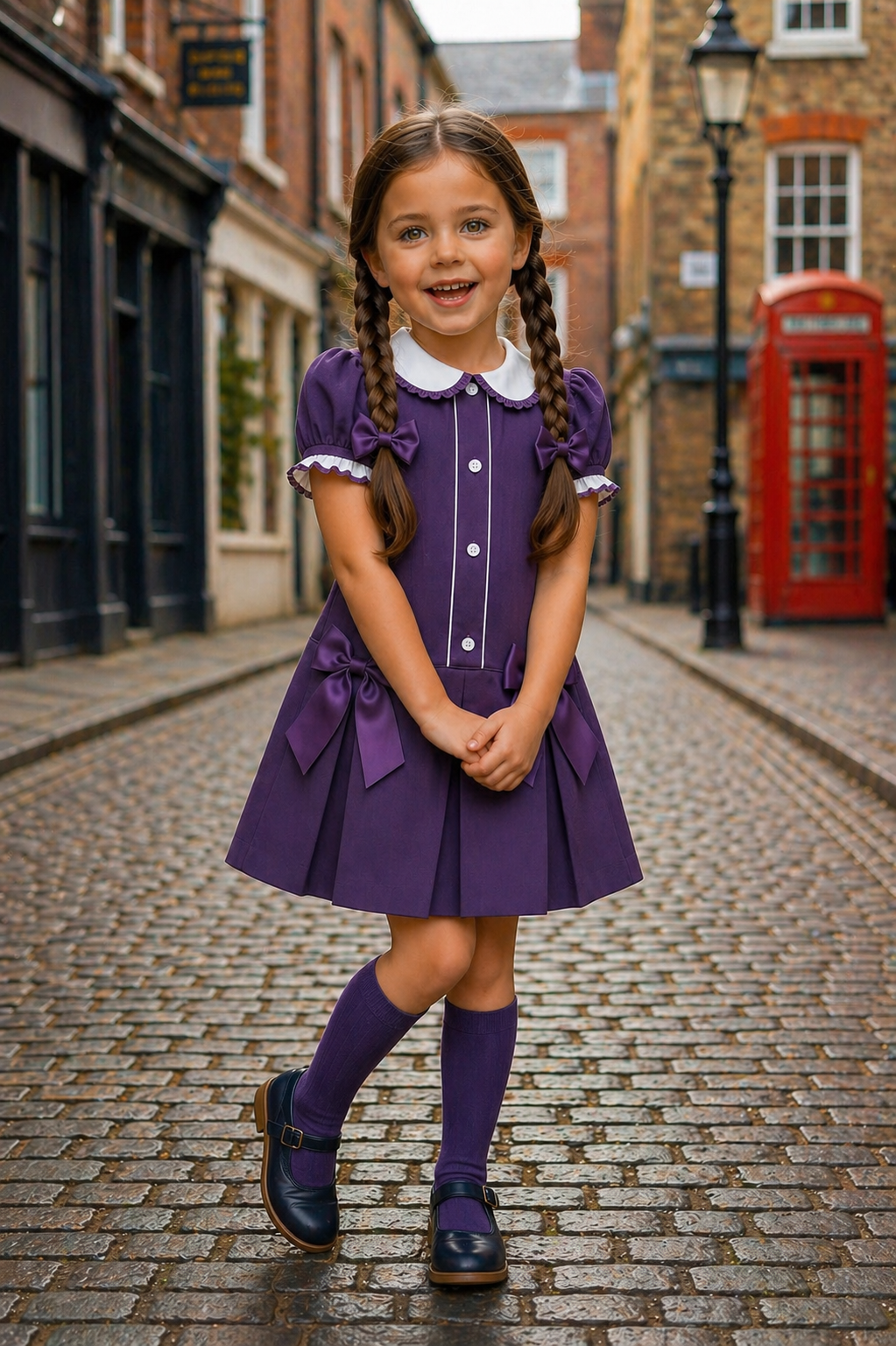 Winter Pleated School Dress