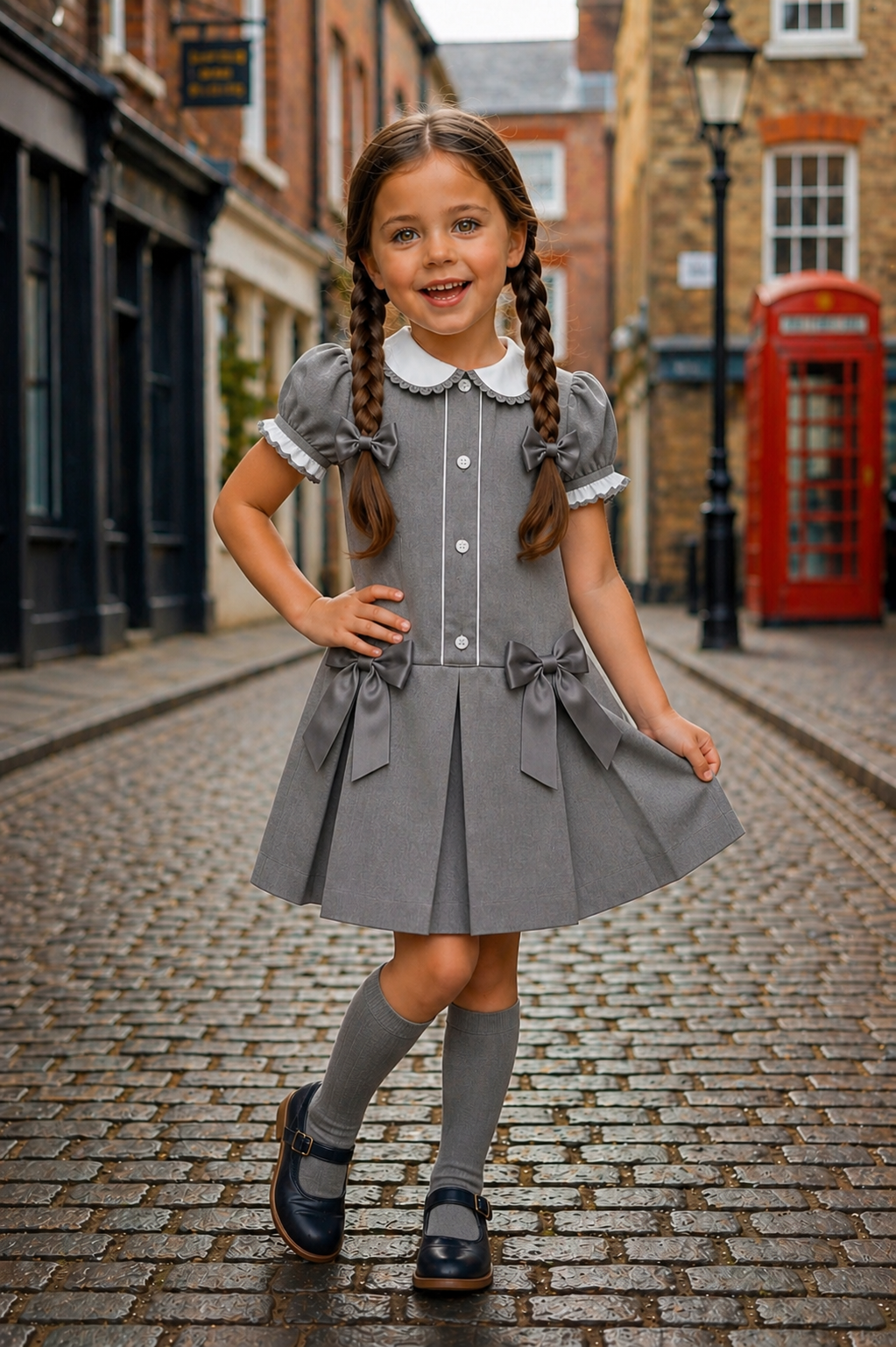 Winter Pleated School Dress