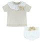 Beige Knitted two piece set