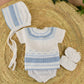 Perle 4 Piece Set White & Blue