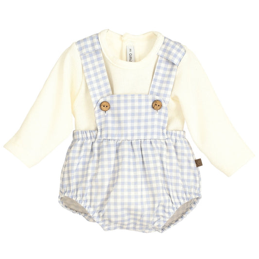 Berg Blue Romper & Blouse Set