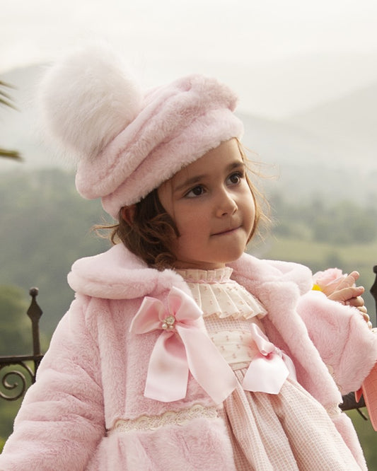 IN23 PINK FUR BERET
