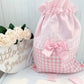 Barbie Pink Gingham drawstring bag
