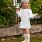 IN23-31 A-LINE BLUE DRESS