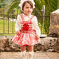 IN23-10 Red heart Romper & blouse set