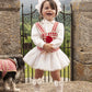 IN23-24 Cream heart Romper & blouse set