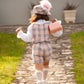 IN23-37 Pink Blouse & shorts set
