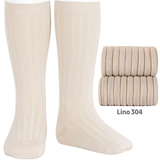 Condor ribbed knee high socks