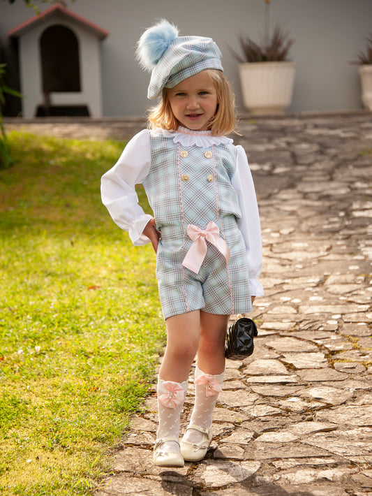 IN23-37 Blue Blouse & shorts set