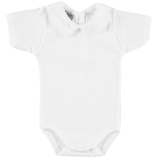 Babidu White Short  Sleeve Vest