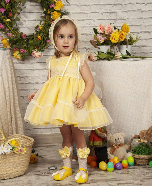 PC23-09 Lemon smocked dress