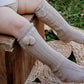 22257 BOYS SOCKS CAMEL & CREAM