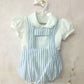 VE23-15 BLUE STRIPE ROMPER SET