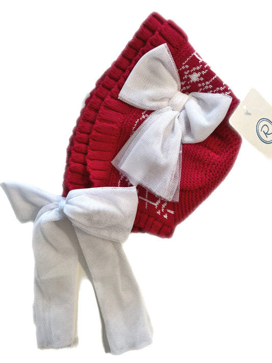 22246 BONNET RED & WHITE