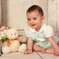 VE23-15 MINT STRIPE ROMPER SET