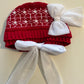 22246 BONNET RED & WHITE