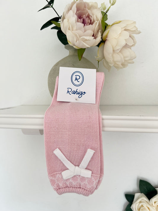 23136 Rahigo baby pink socks with bow