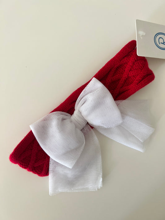 22297 HEADBAND RED & WHITE