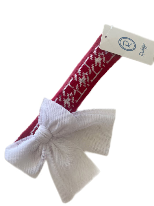 22264 HEADBAND RED & WHITE